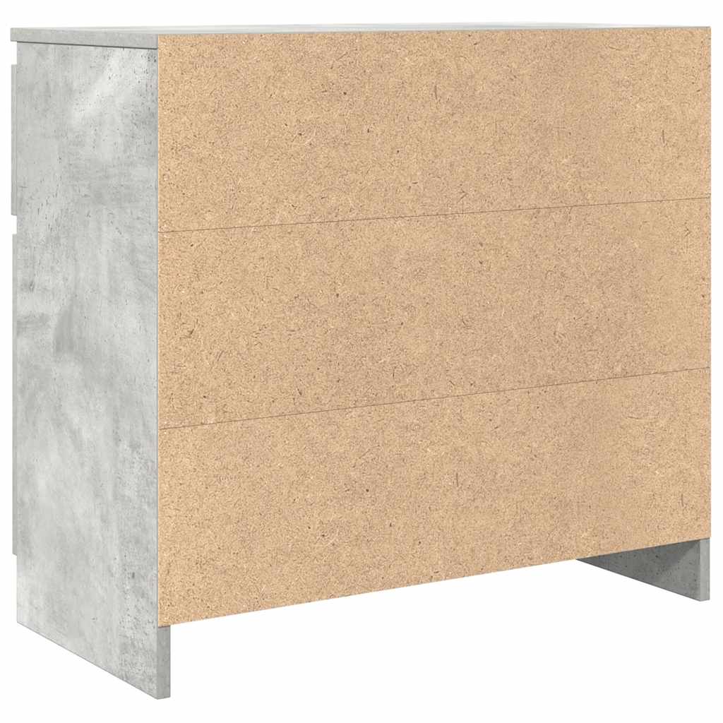 Buffet avec tiroir gris béton 71x35x65 cm bois d'ingénierie - XIOS