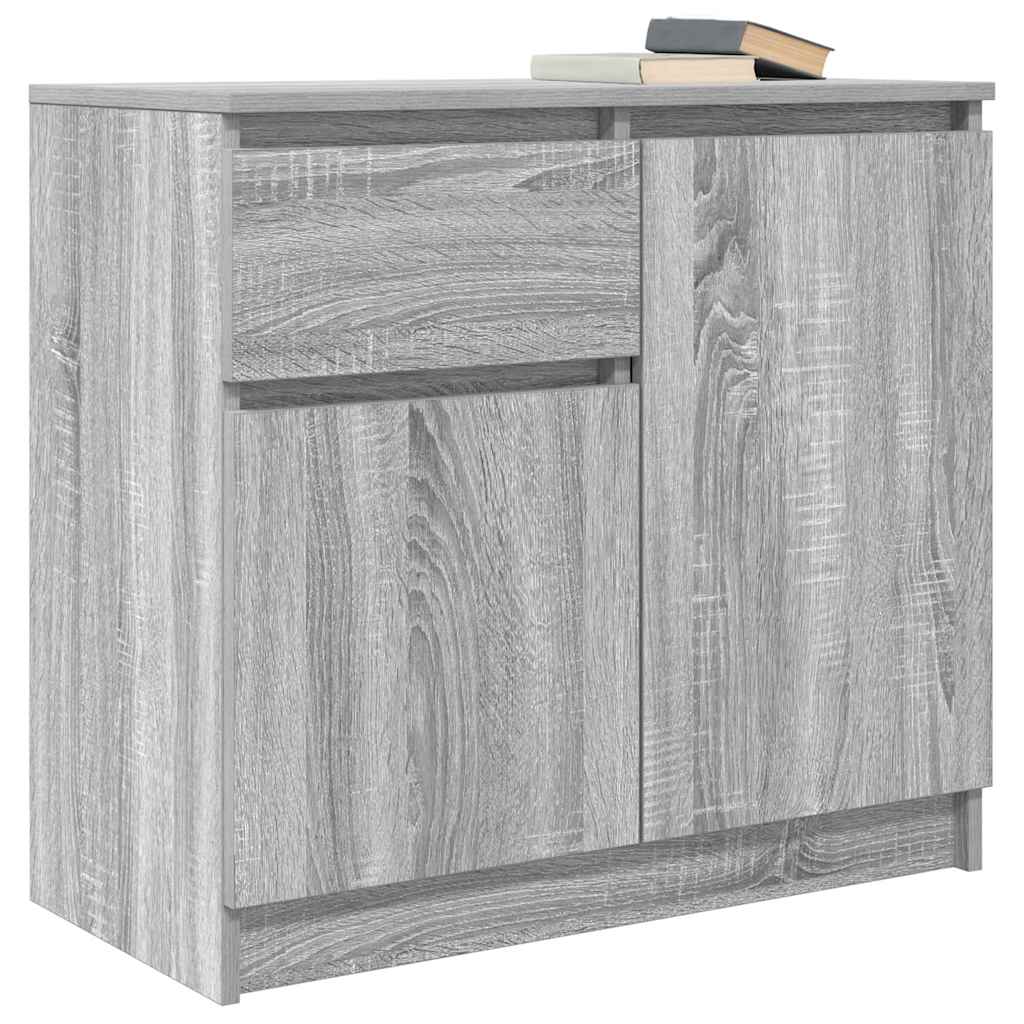 Buffet avec tiroir sonoma gris 71x35x65 cm bois d'ingénierie - XIOS