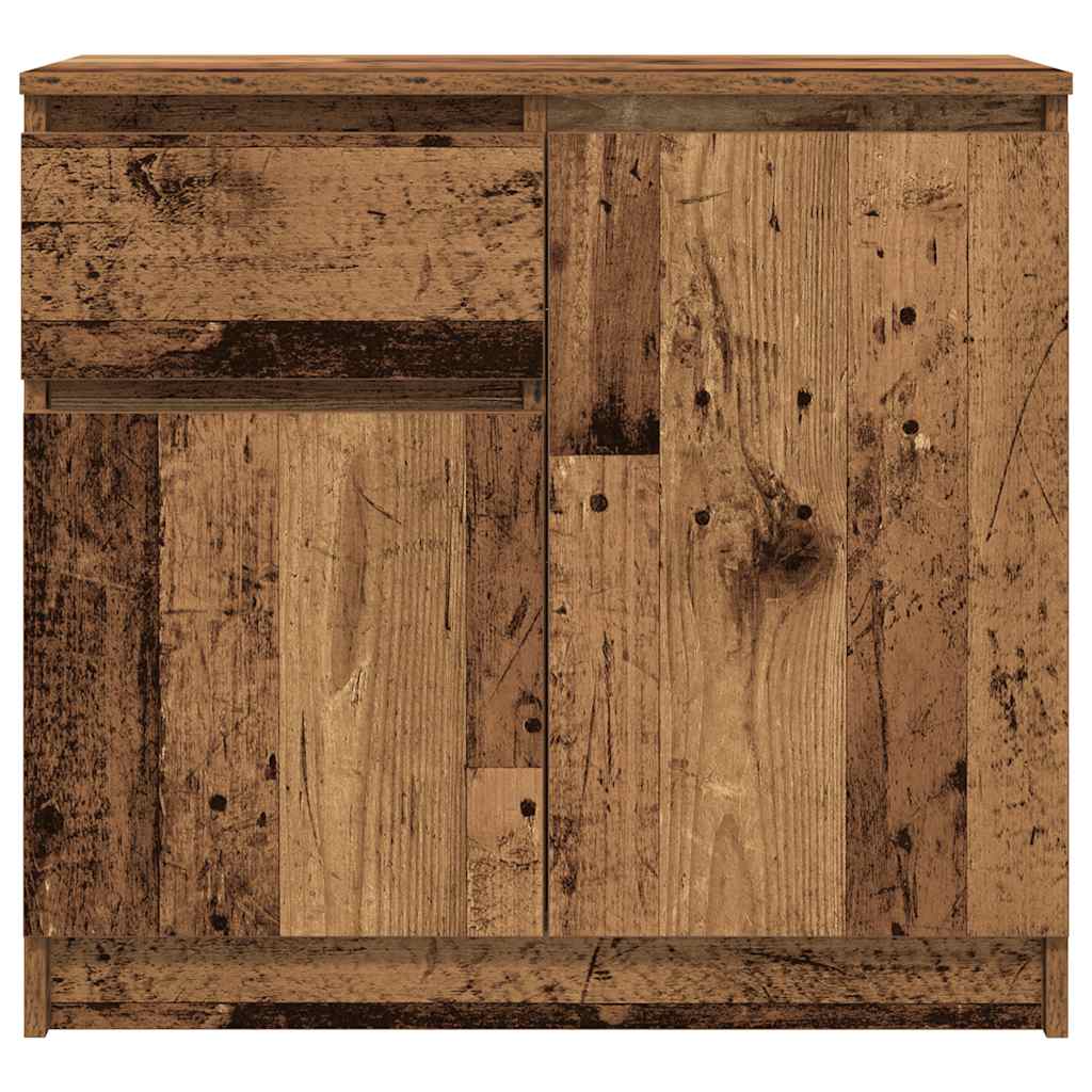 Buffet avec tiroir vieux bois 71x35x65 cm bois d'ingénierie - XIOS