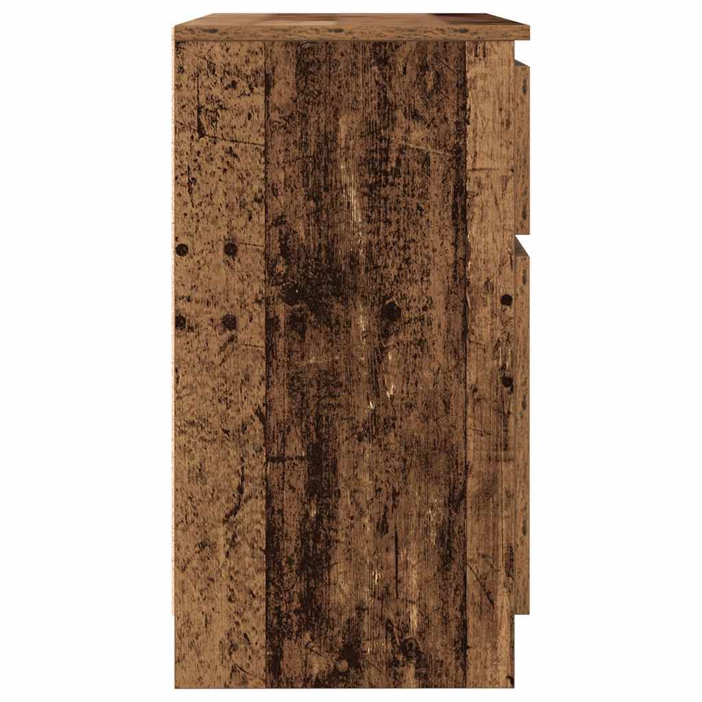Buffet avec tiroir vieux bois 71x35x65 cm bois d'ingénierie - XIOS