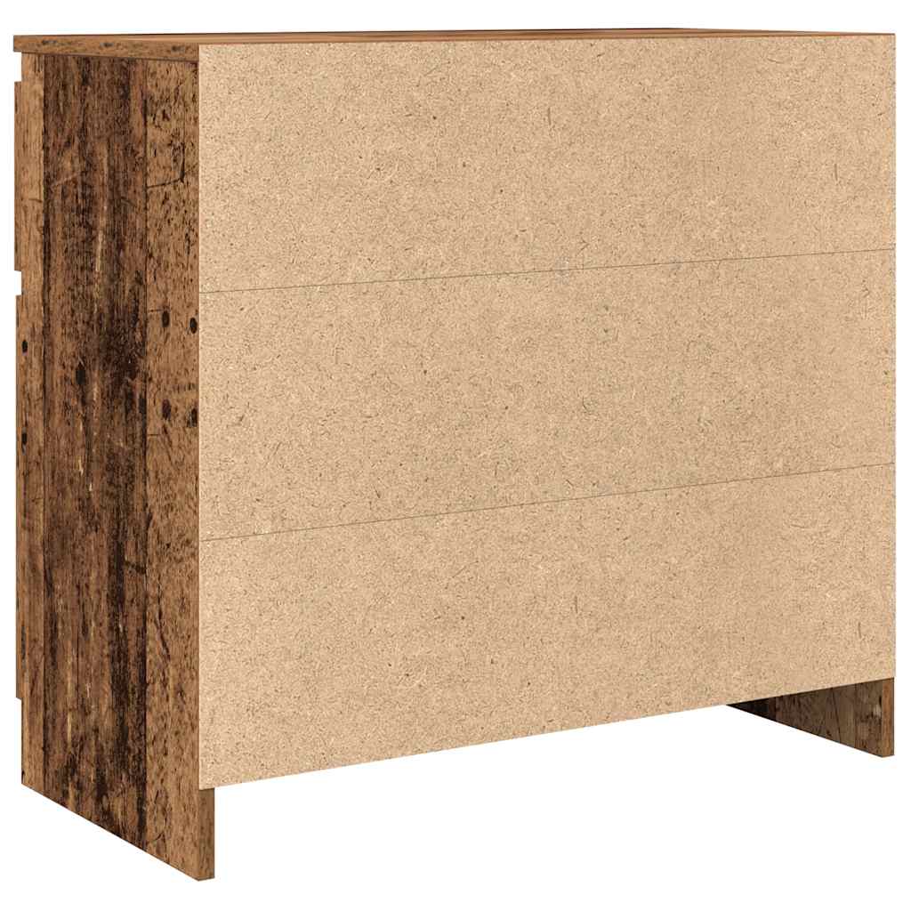 Buffet avec tiroir vieux bois 71x35x65 cm bois d'ingénierie - XIOS