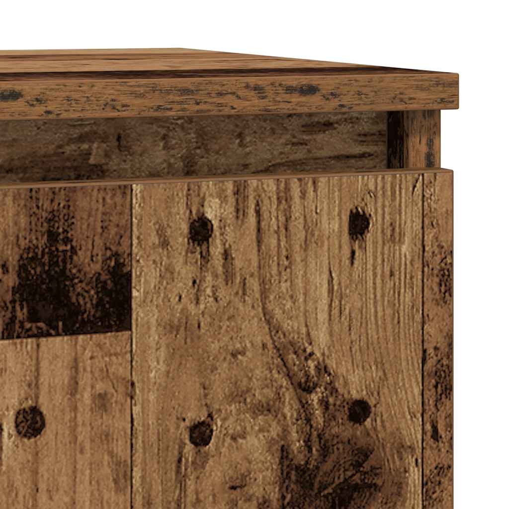 Buffet avec tiroir vieux bois 71x35x65 cm bois d'ingénierie - XIOS
