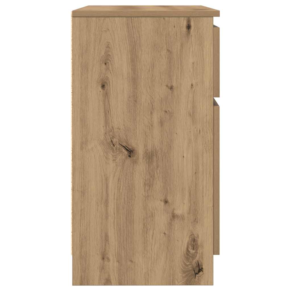 Buffet avec tiroir chêne artisanal 71x35x65 cm bois ingénierie - XIOS