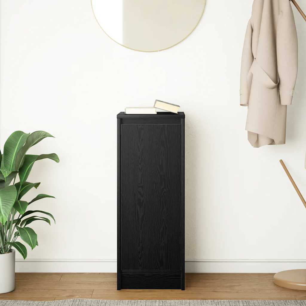Buffet chêne noir 29,5x34x76 cm bois d'ingénierie - XIOS