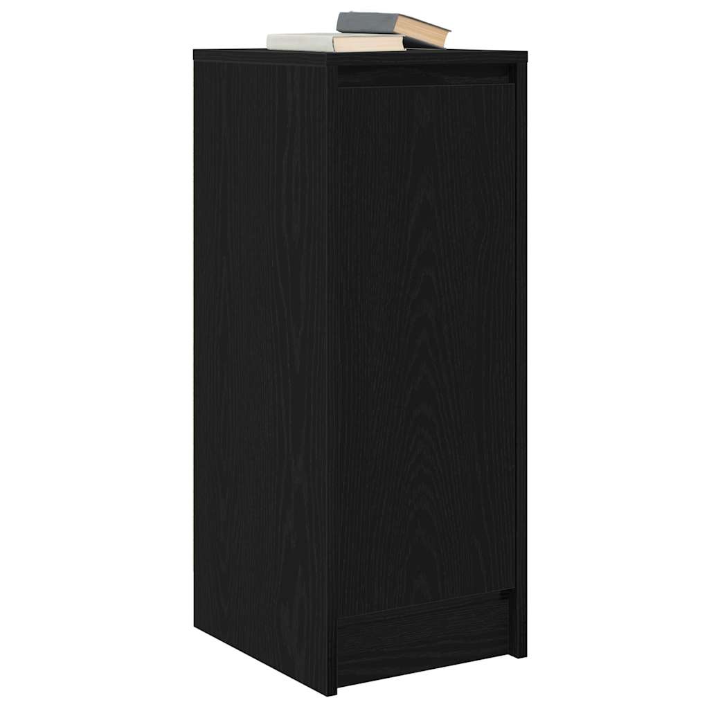 Buffet chêne noir 29,5x34x76 cm bois d'ingénierie - XIOS