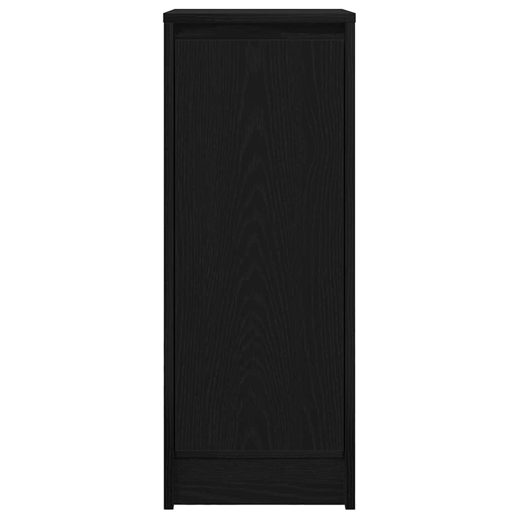 Buffet chêne noir 29,5x34x76 cm bois d'ingénierie - XIOS