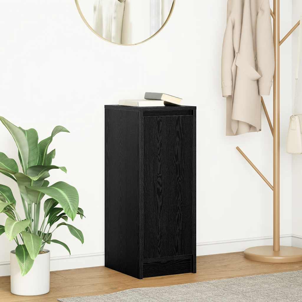 Buffet chêne noir 29,5x34x76 cm bois d'ingénierie - XIOS