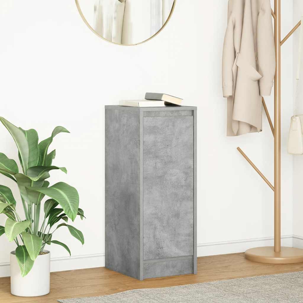 Buffet gris béton 29,5x34x76 cm bois d'ingénierie - XIOS