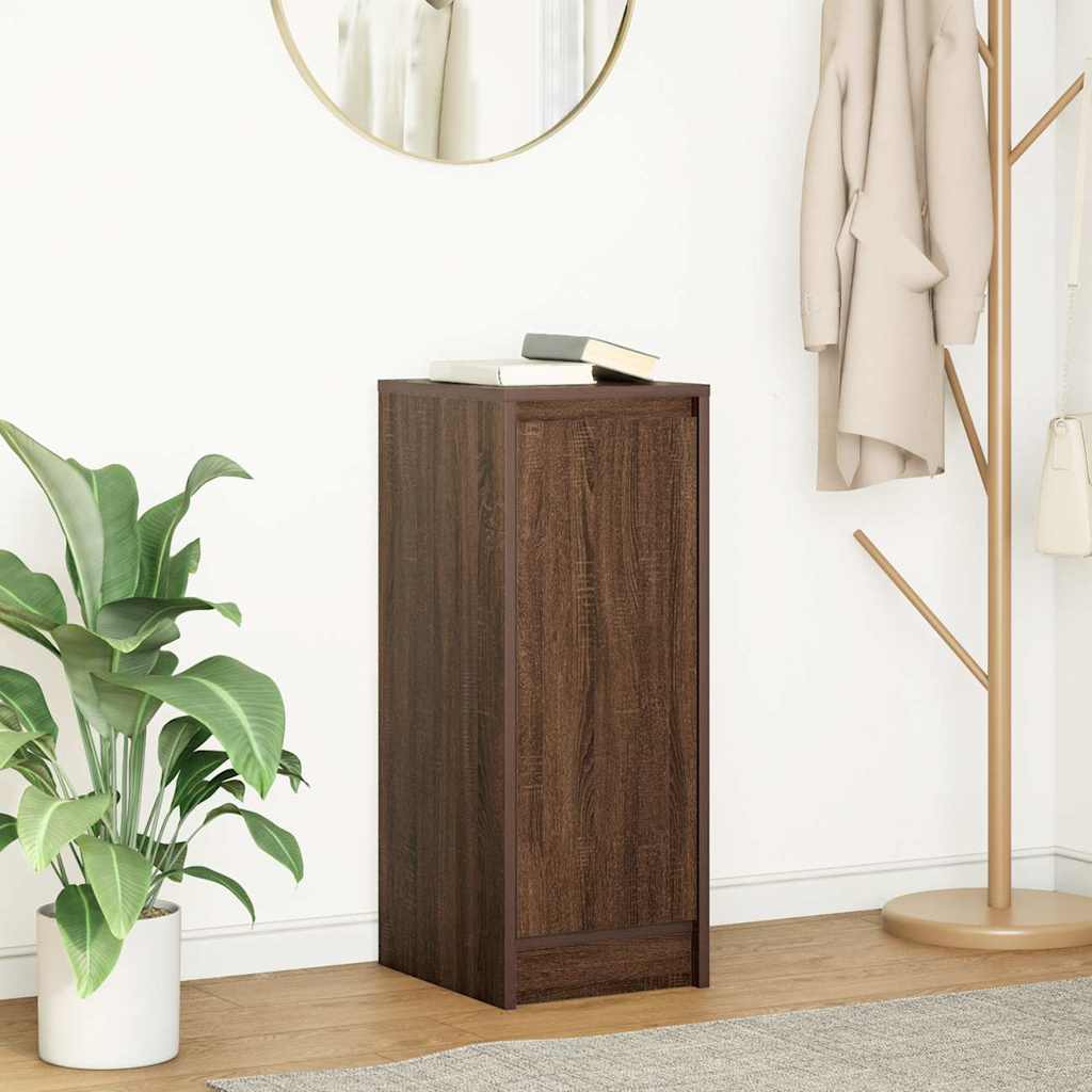 Buffet chêne marron 29,5x34x76 cm bois d'ingénierie - XIOS