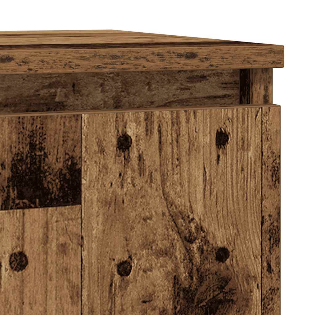 Buffet vieux bois 29,5x34x76 cm bois d'ingénierie - XIOS