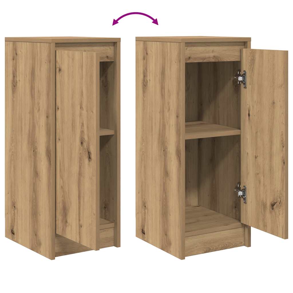 Buffet chêne artisanal 29,5x34x76 cm bois d'ingénierie - XIOS