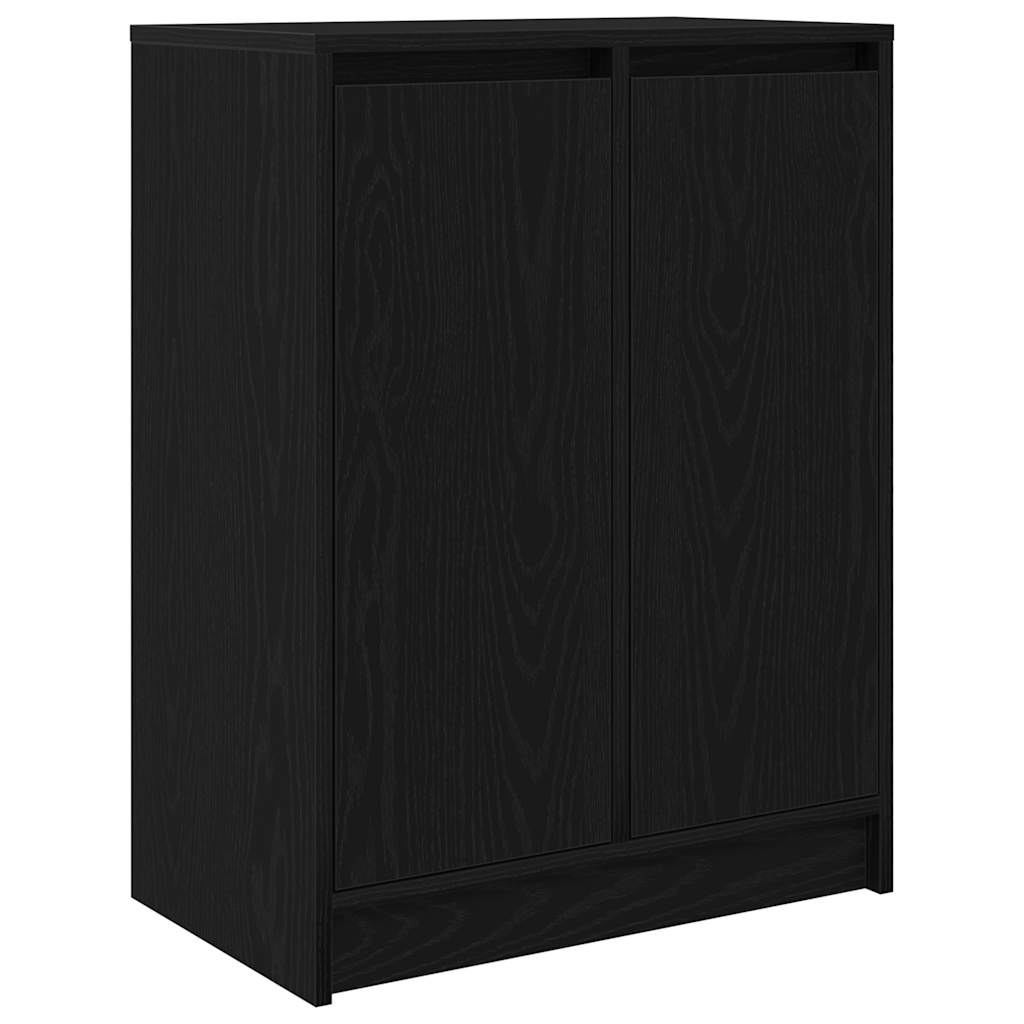 Buffet chêne noir 57x34x76 cm bois d'ingénierie