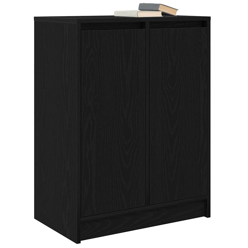 Buffet chêne noir 57x34x76 cm bois d'ingénierie