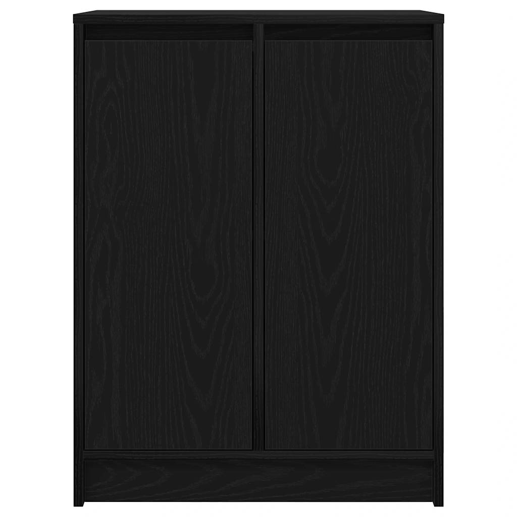 Buffet chêne noir 57x34x76 cm bois d'ingénierie