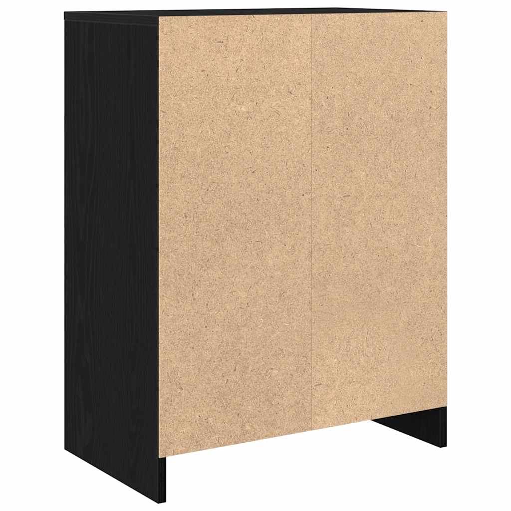 Buffet chêne noir 57x34x76 cm bois d'ingénierie
