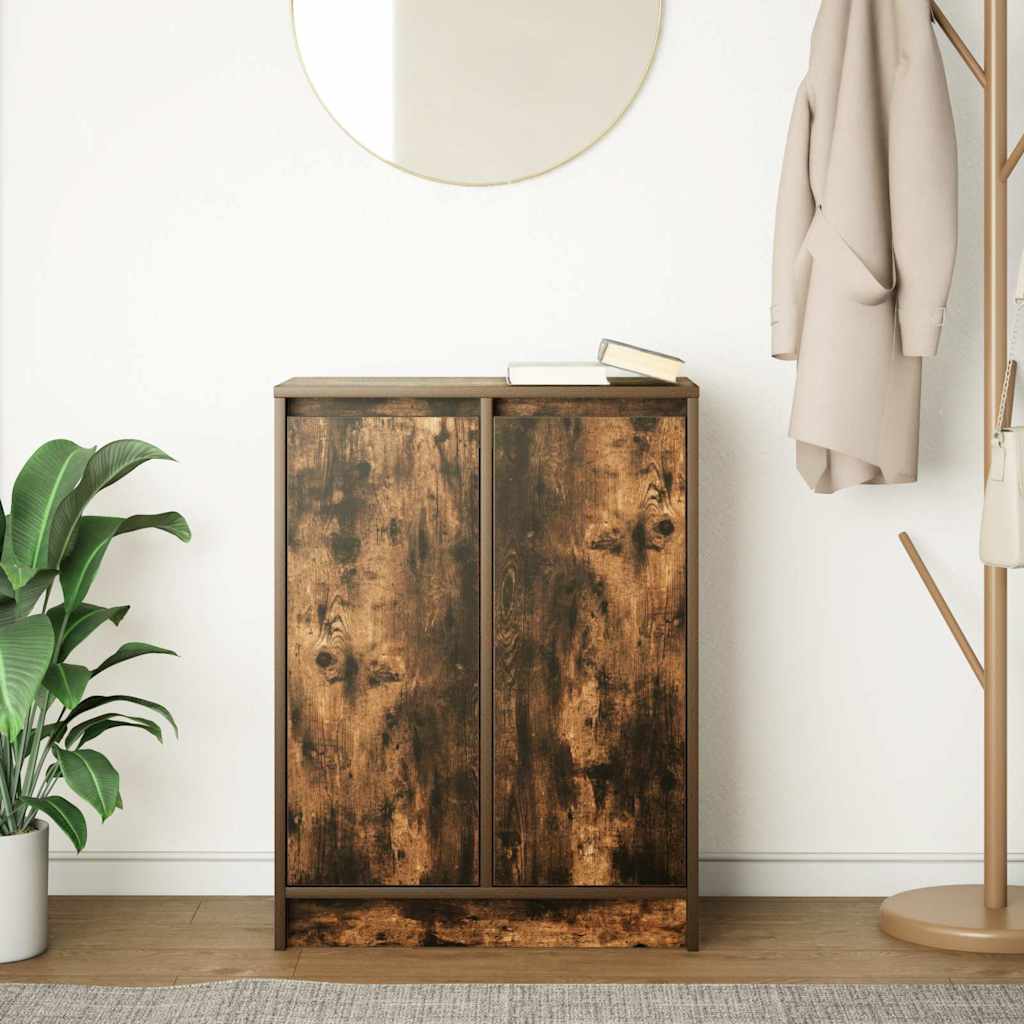 Buffet chêne fumé 57x34x76 cm bois d'ingénierie