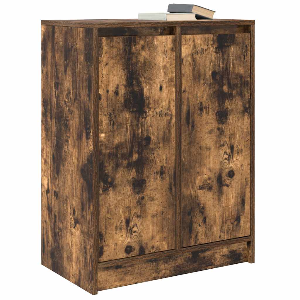 Buffet chêne fumé 57x34x76 cm bois d'ingénierie