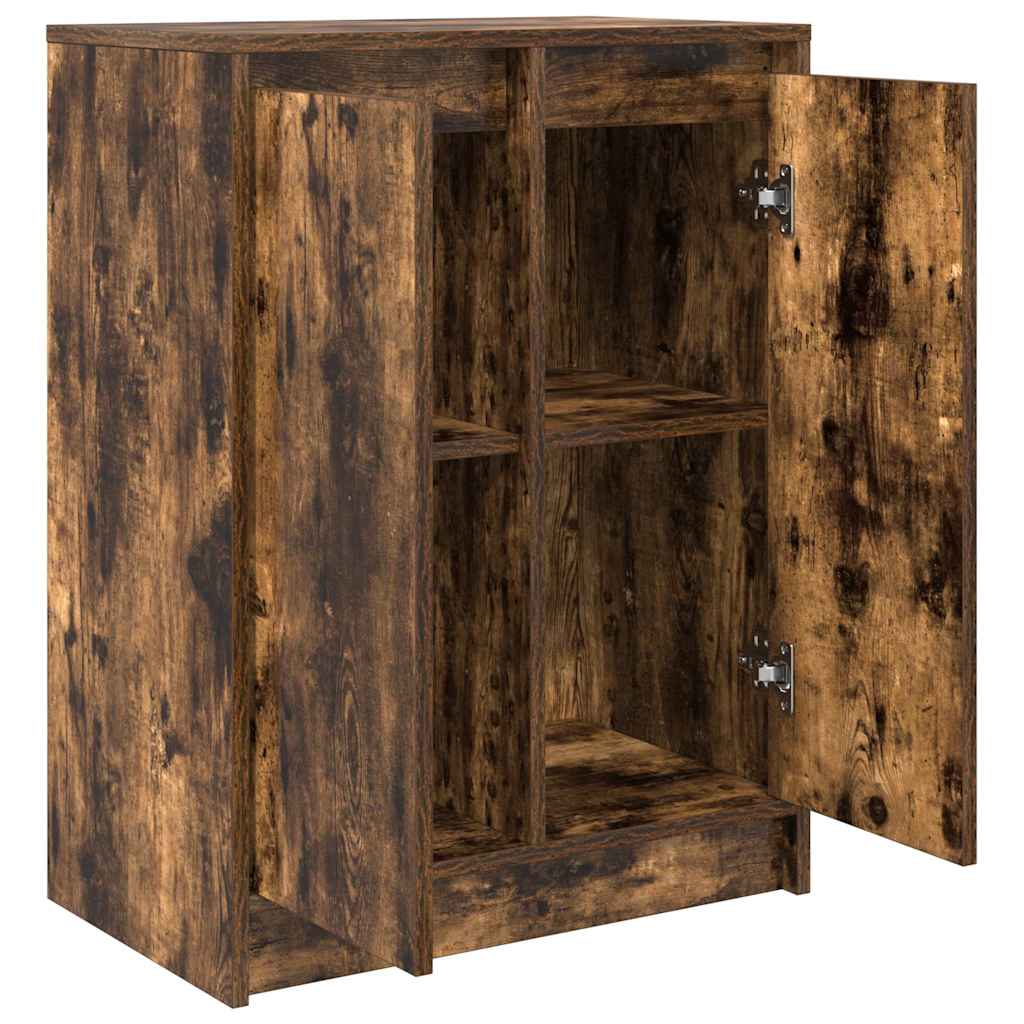 Buffet chêne fumé 57x34x76 cm bois d'ingénierie