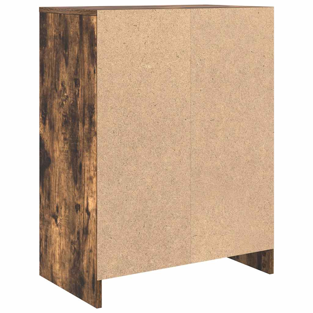 Buffet chêne fumé 57x34x76 cm bois d'ingénierie