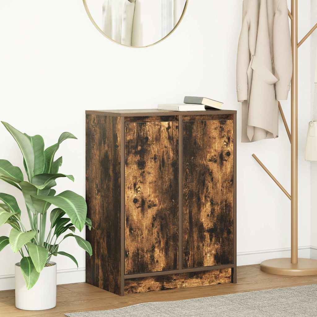 Buffet chêne fumé 57x34x76 cm bois d'ingénierie