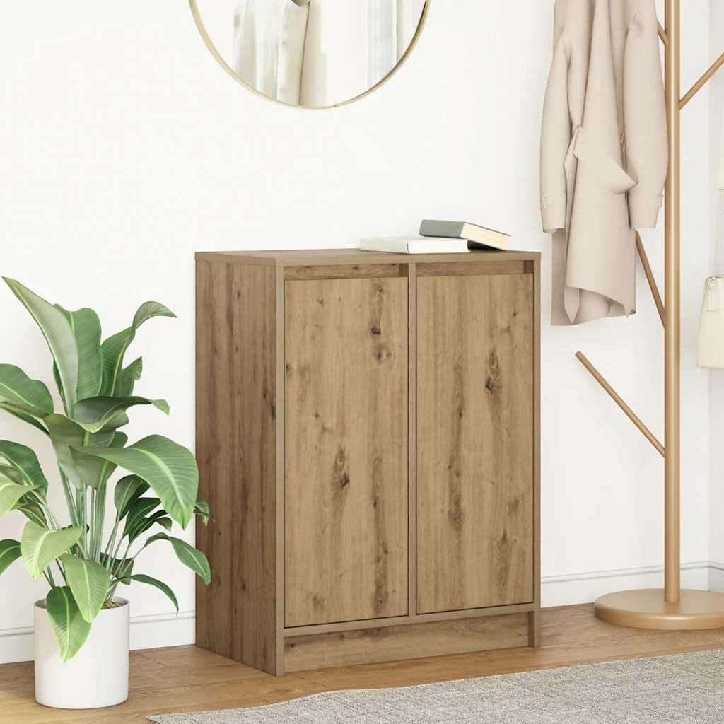 Buffet chêne artisanal 57x34x76 cm bois d'ingénierie - XIOS