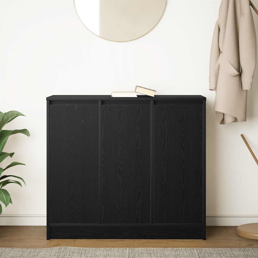 Buffet chêne noir 85x34x76 cm bois d'ingénierie - XIOS