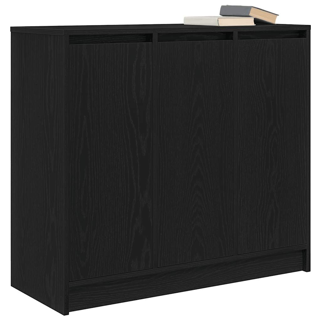 Buffet chêne noir 85x34x76 cm bois d'ingénierie - XIOS