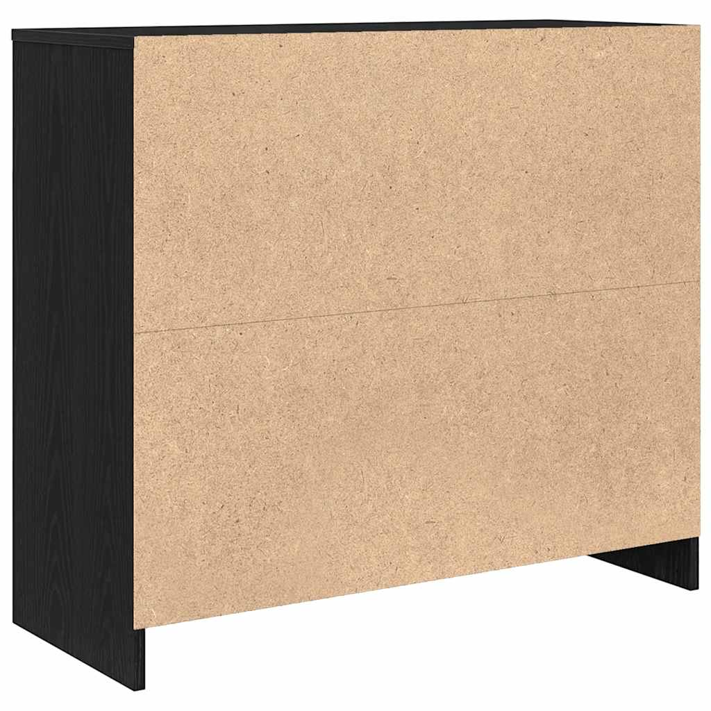 Buffet chêne noir 85x34x76 cm bois d'ingénierie - XIOS