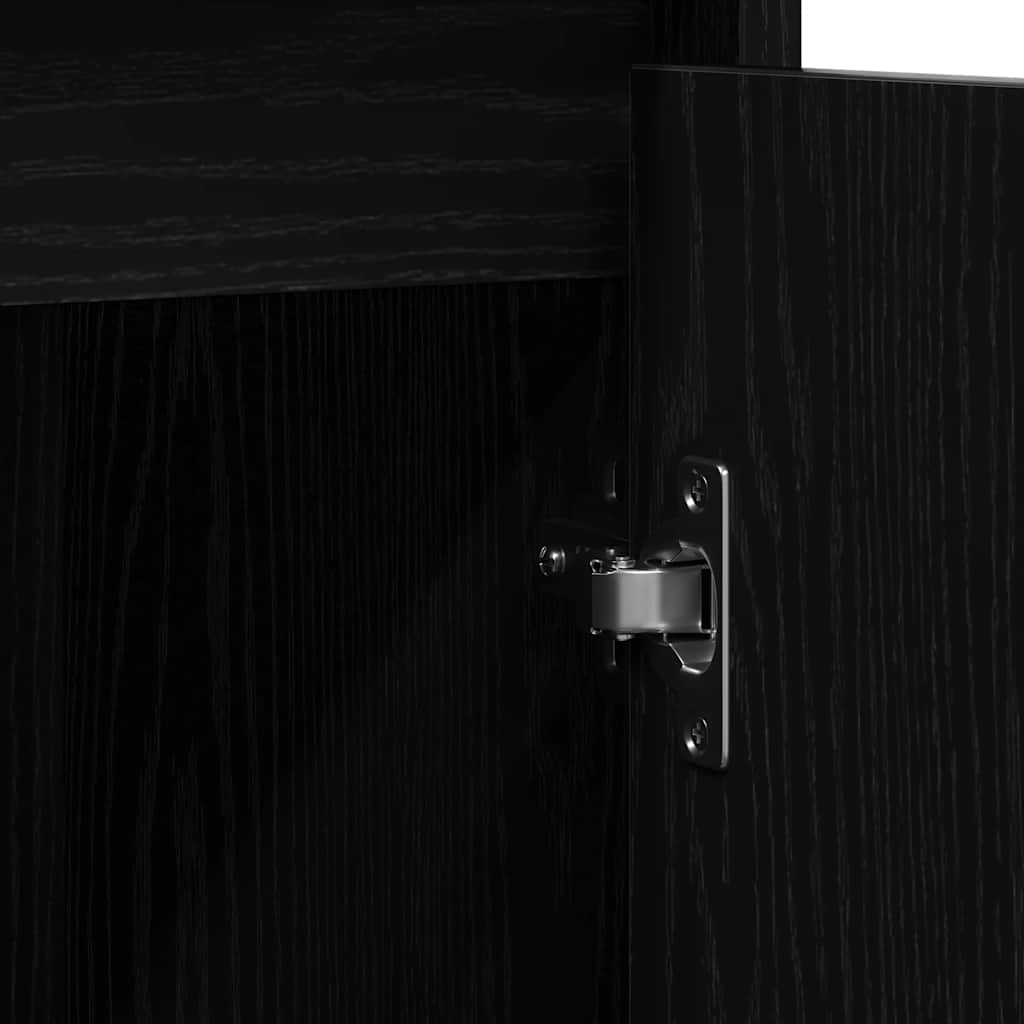 Buffet chêne noir 85x34x76 cm bois d'ingénierie - XIOS