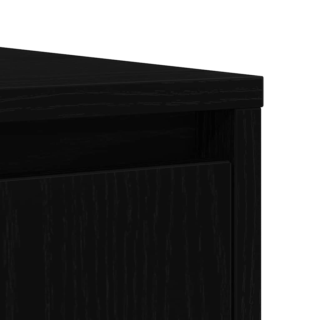 Buffet chêne noir 85x34x76 cm bois d'ingénierie - XIOS