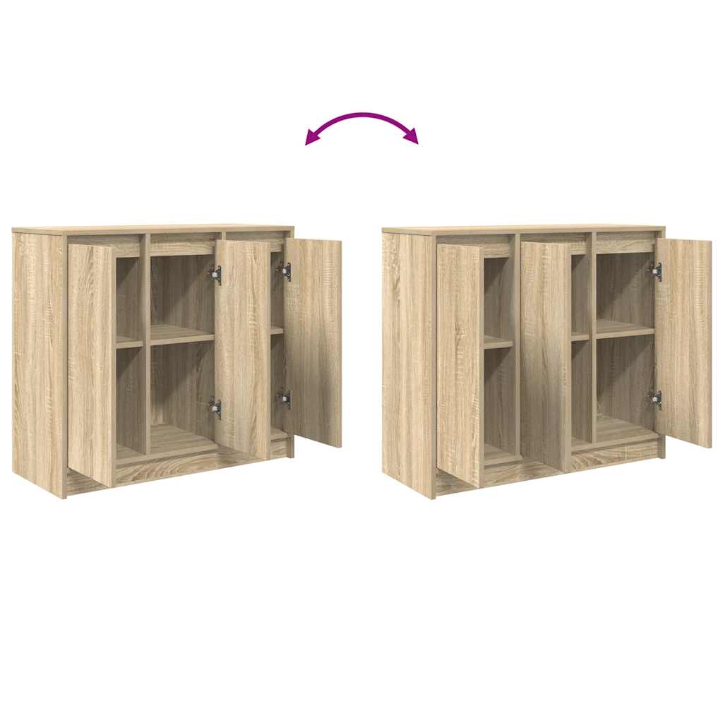 Buffet chêne sonoma 85x34x76 cm bois d'ingénierie - XIOS