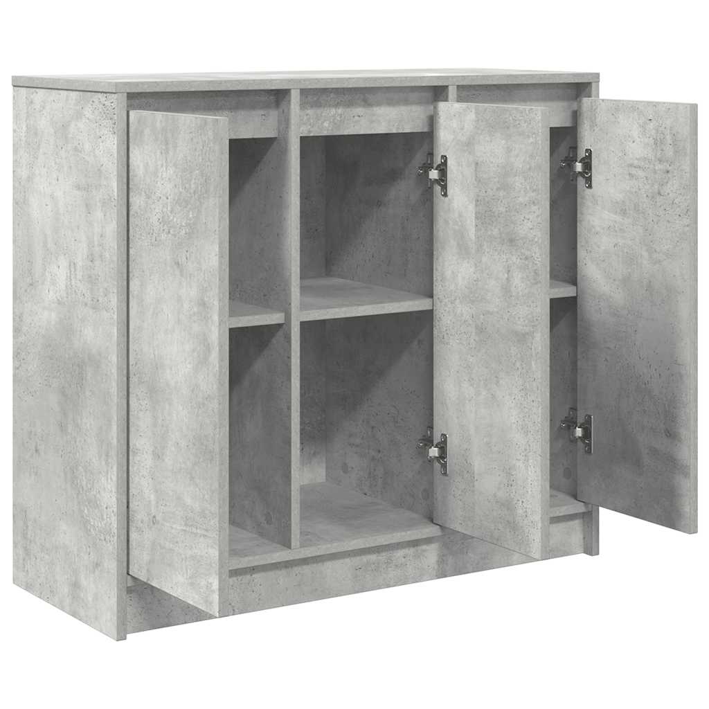 Buffet gris béton 85x34x76 cm bois d'ingénierie - XIOS