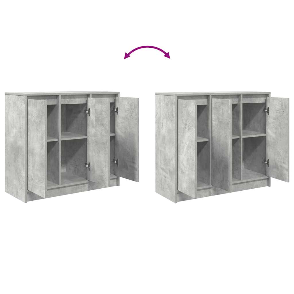 Buffet gris béton 85x34x76 cm bois d'ingénierie - XIOS