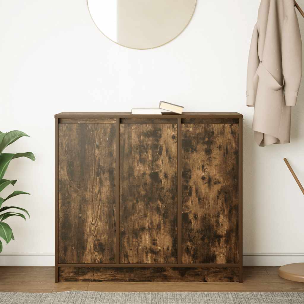 Buffet chêne fumé 85x34x76 cm bois d'ingénierie - XIOS