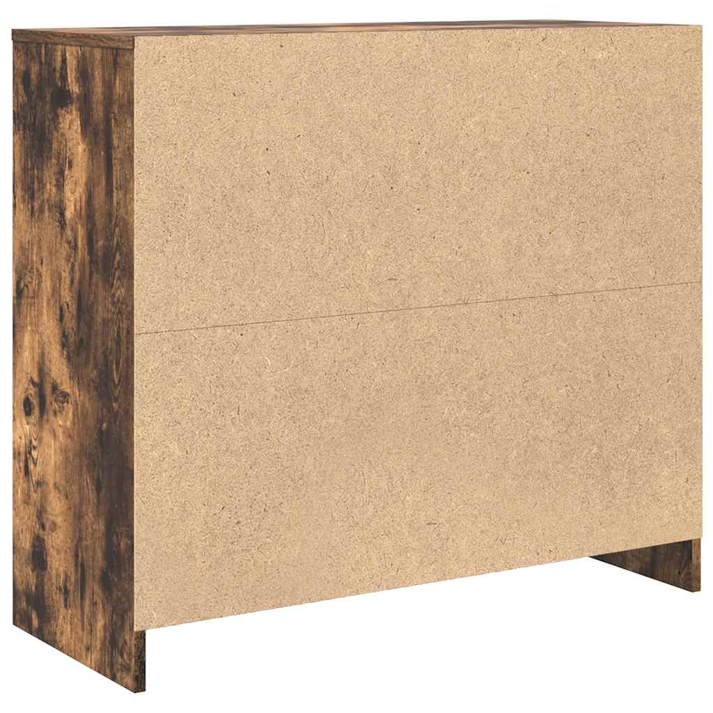 Buffet chêne fumé 85x34x76 cm bois d'ingénierie - XIOS