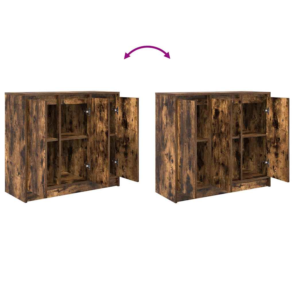 Buffet chêne fumé 85x34x76 cm bois d'ingénierie - XIOS