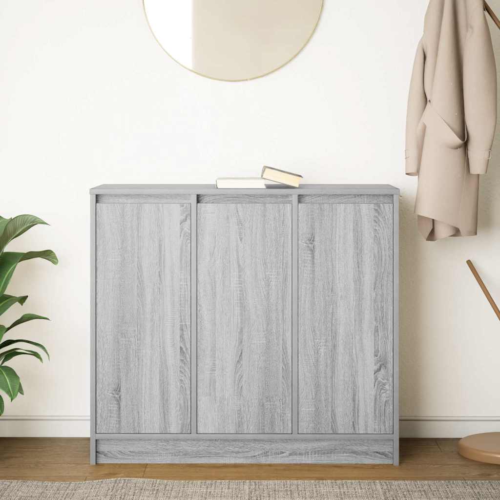 Buffet sonoma gris 85x34x76 cm bois d'ingénierie - XIOS