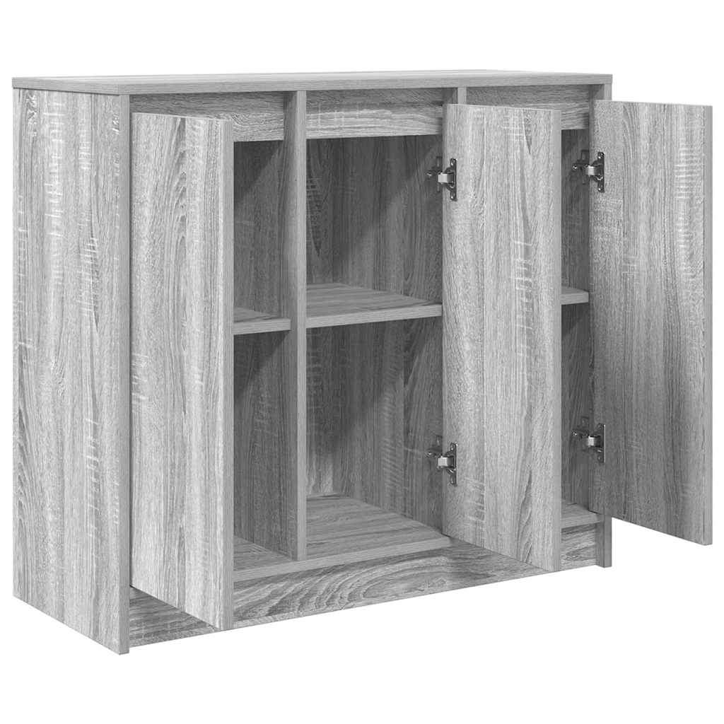 Buffet sonoma gris 85x34x76 cm bois d'ingénierie - XIOS