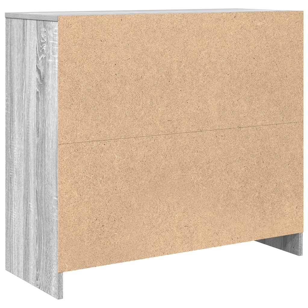 Buffet sonoma gris 85x34x76 cm bois d'ingénierie - XIOS