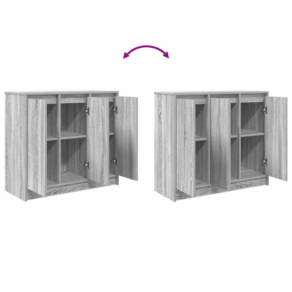 Buffet sonoma gris 85x34x76 cm bois d'ingénierie - XIOS