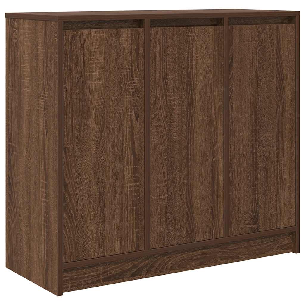 Buffet chêne marron 85x34x76 cm bois d'ingénierie - XIOS