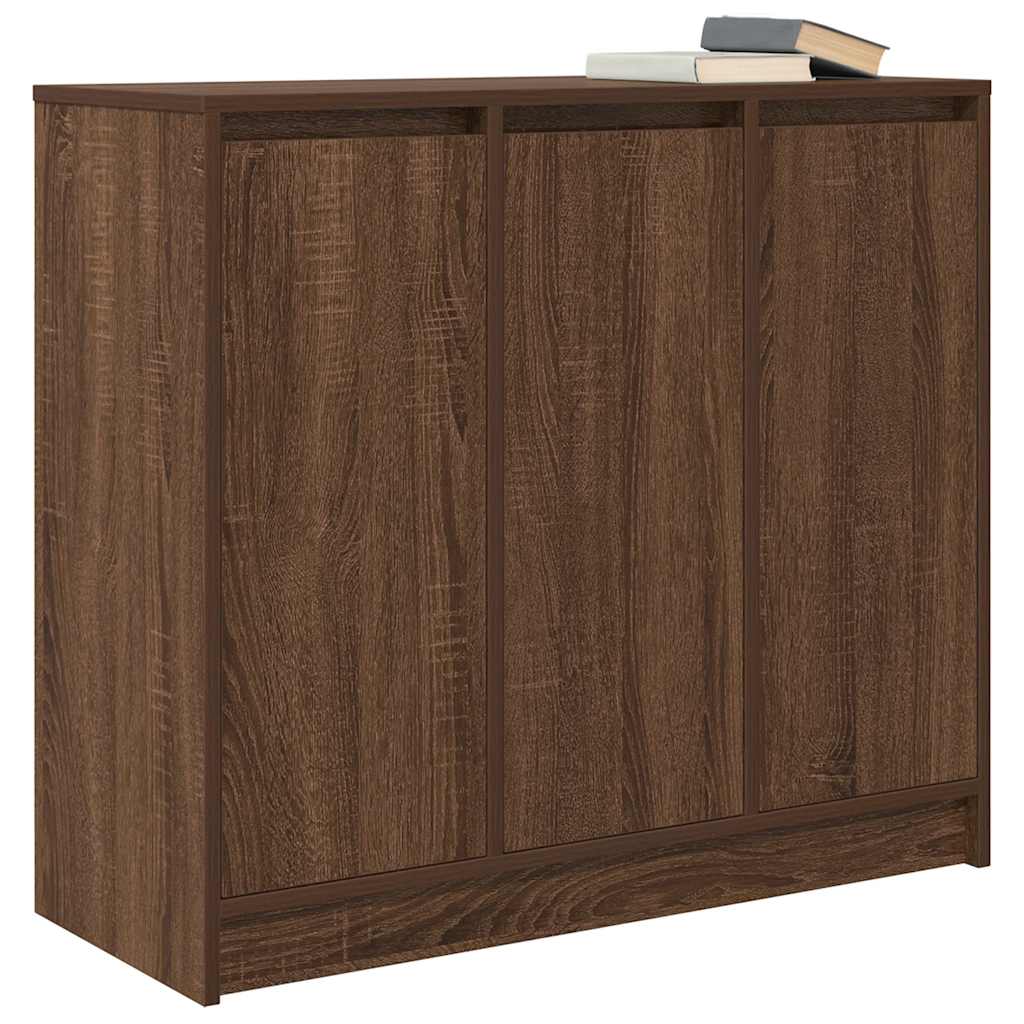 Buffet chêne marron 85x34x76 cm bois d'ingénierie - XIOS