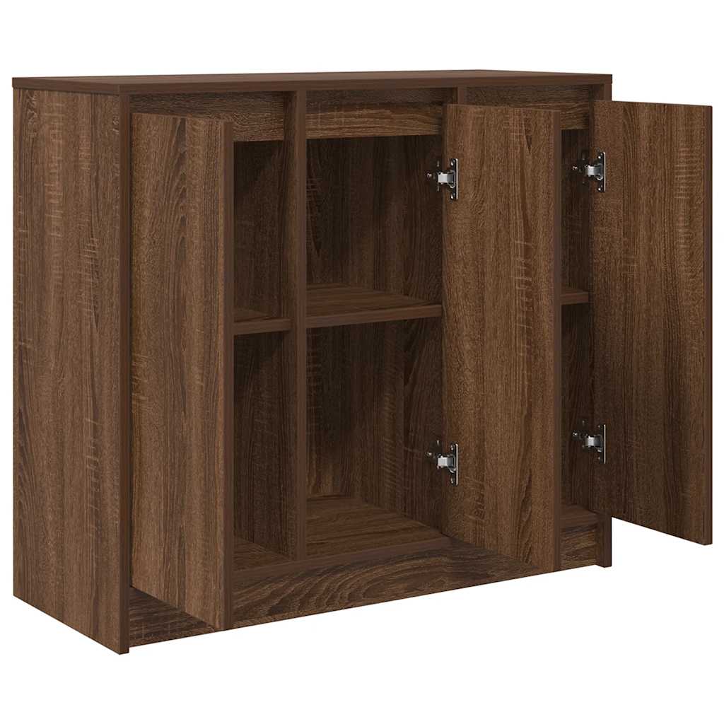Buffet chêne marron 85x34x76 cm bois d'ingénierie - XIOS