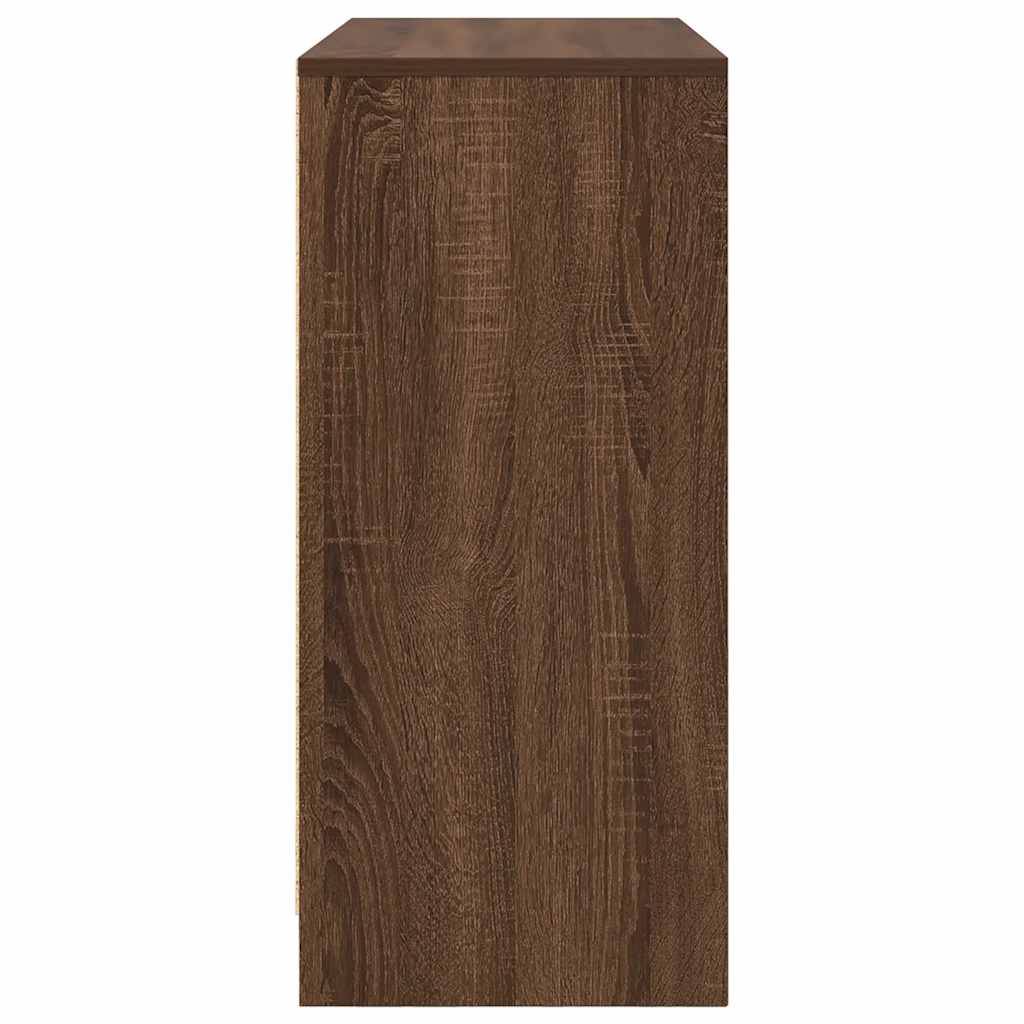Buffet chêne marron 85x34x76 cm bois d'ingénierie - XIOS