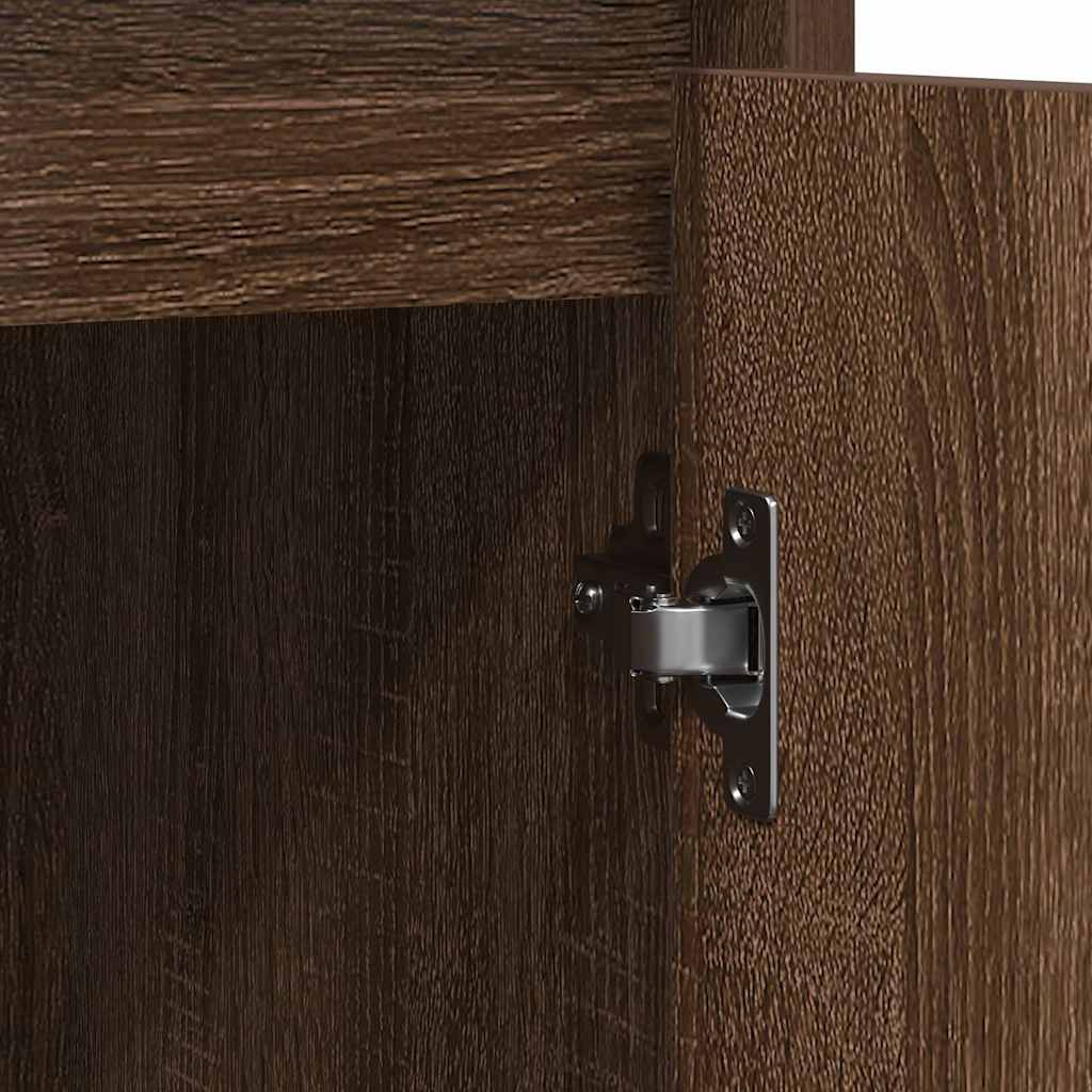 Buffet chêne marron 85x34x76 cm bois d'ingénierie - XIOS