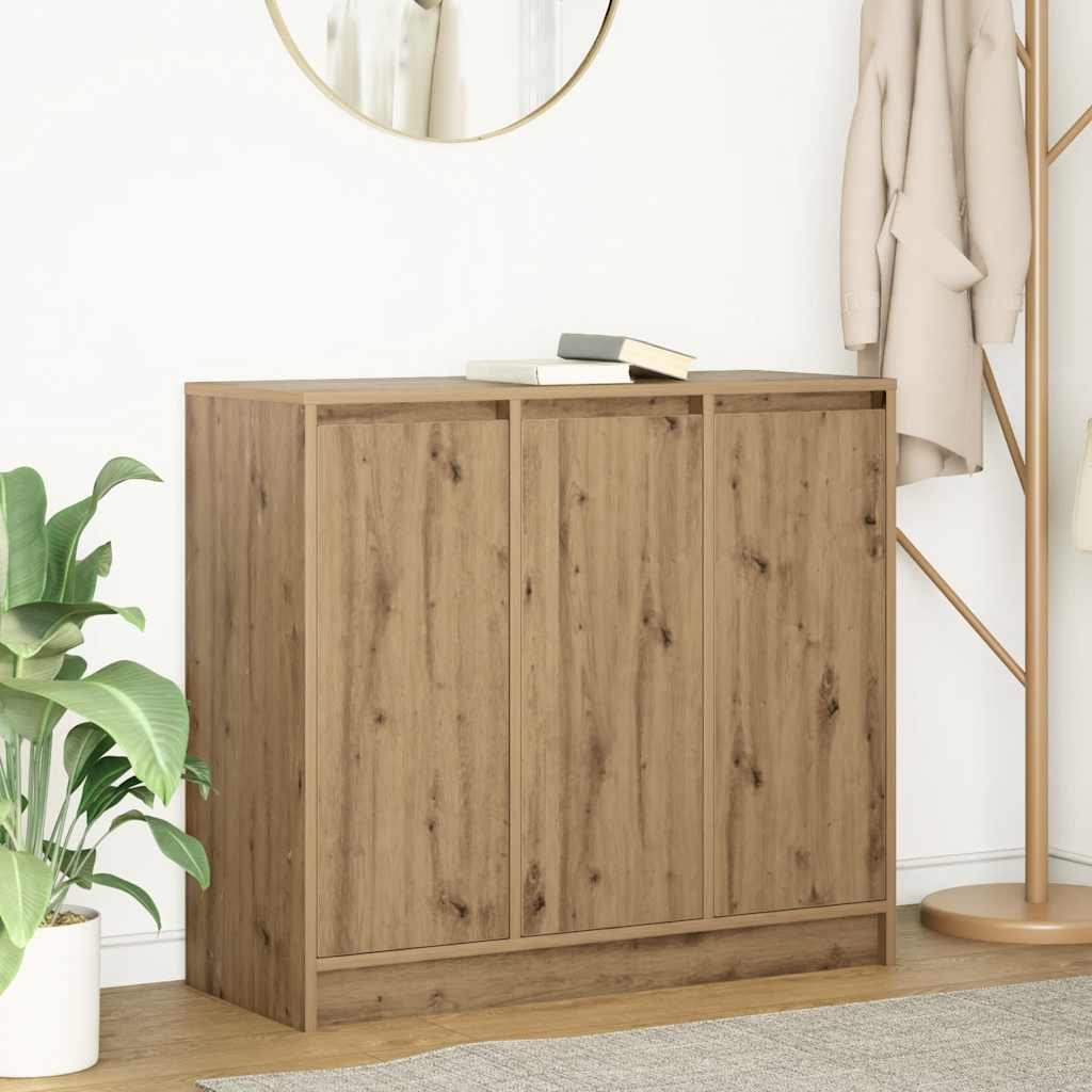 Buffet chêne artisanal 85x34x76 cm bois d'ingénierie - XIOS