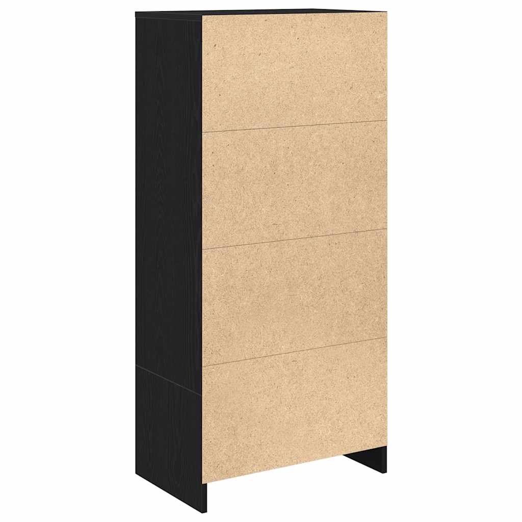 Armoire avec tiroir chêne noir 55,5x34x119,5 cm bois ingénierie - XIOS
