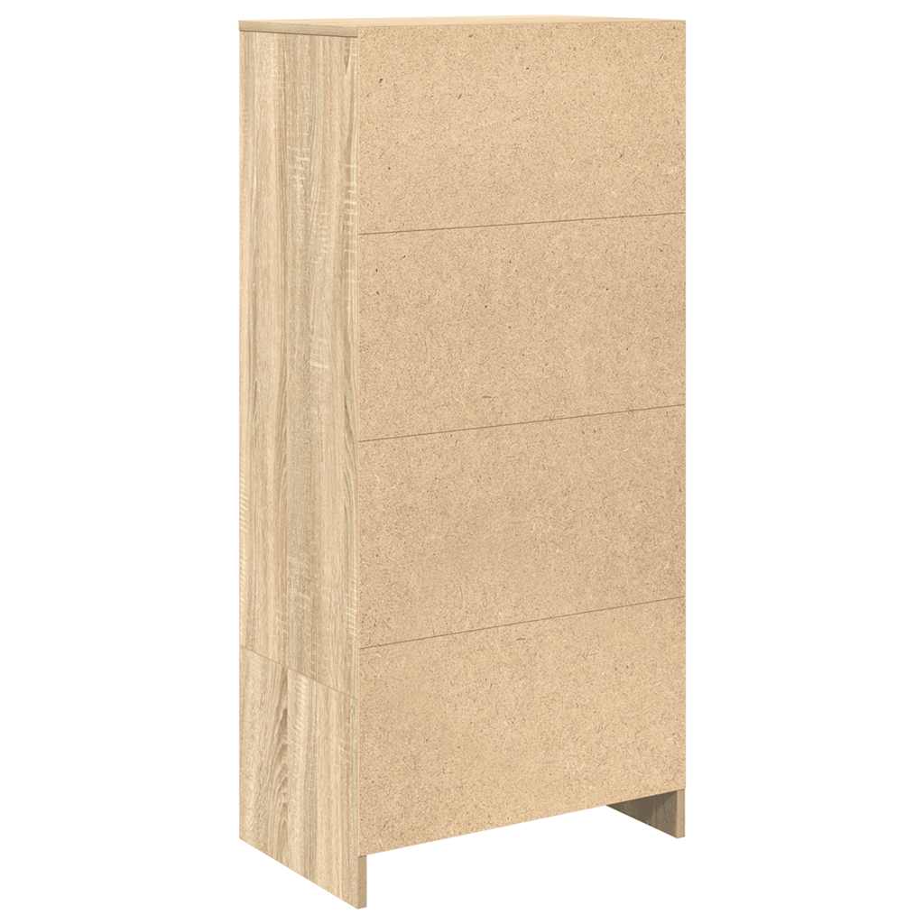 Armoire tiroir chêne sonoma 55,5x34x119,5 cm bois d'ingénierie - XIOS
