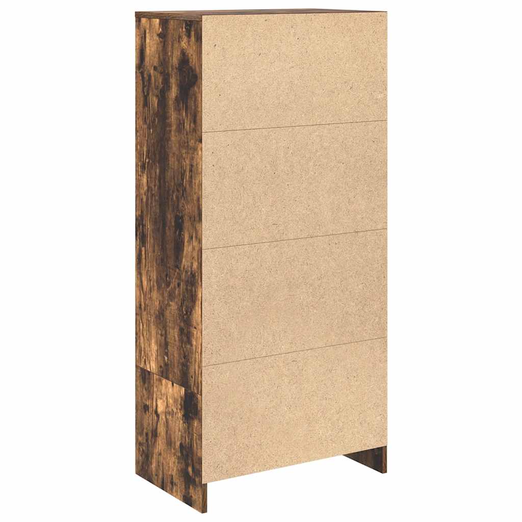 Armoire avec tiroir chêne fumé 55,5x34x119,5 cm bois ingénierie - XIOS