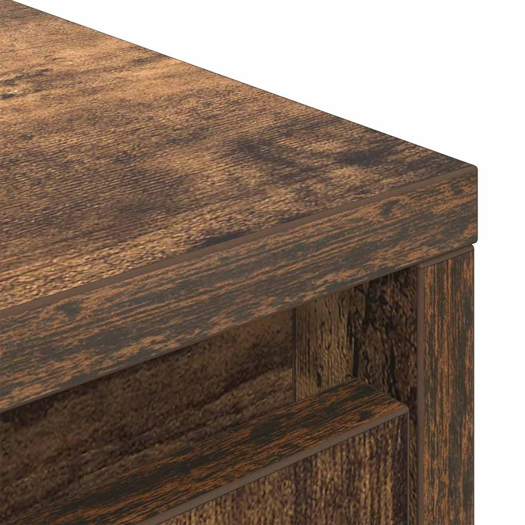Armoire avec tiroir chêne fumé 55,5x34x119,5 cm bois ingénierie - XIOS